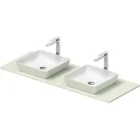 Duravit Sivida double lavabo Set carré incl. console 1350x500x123mm, 268021FH00