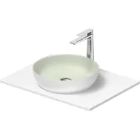 Duravit Set de lavabos Sivida rond avec console 680x500x123mm, 268012FG00