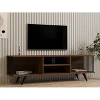 Skye Decor , Josef - Walnut, meuble TV, noyer, 100 % PANNEAUX DE PARTICULES MÉLAMINÉS, 160 x 40 x 48,6 cm