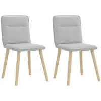 vidaXL Chaise de salle à manger 2 pcs. Tissu gris nuage