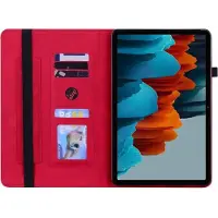 Cover-Discount Galaxy Tab S9+ - Housse de protection avec zip poche rouge (Samsung Galaxy Tab S10+, Samsung Galaxy Tab S9 FE, Samsung Galaxy Tab S9+), Étui pour tablette, Rouge