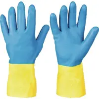 Feldtmann Gants de protection chimique Kenora taille 10 bleu/jaune EN 388,EN 374 PSA III STRONGHAND (10)