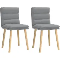vidaXL Chaise de salle à manger 2 pcs. Tissu gris clair