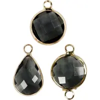 Creativ Company Pendentifs 15-20 mm, noir, 1 pc.