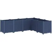 vidaXL Jardinière bleu gris 160x120x53 cm PP