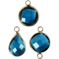 Creativ Company Pendentifs 15-20 mm, turquoise, 1 pc