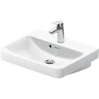 Duravit Lave-mains No 1 blanc, avec trop-plein, 1 trou pour robinet 500x400mm (40 cm, 50 cm)