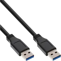 InLine 35203 Câble USB 3.0, A à A, noir, 0,3m
