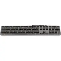LMP KB-1243 - Taille réelle (100%) - USB - Interrupteur à clé à membrane - Gris