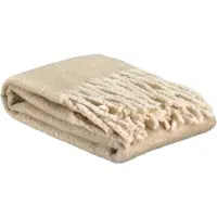 Vivaraise Plaid Uni Recyclé Isabel En Coton Recycle Naturel 130 X 160