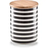 Zeller Récipient en céramique STRIPES avec couvercle, 580 ml,