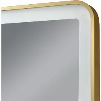 Pro-Tec Miroir de salle de bain LED 'Pescara' avec 120 LED cadre en aluminium 60 x 80 cm doré