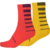 Endura Stripe Coolmax Socks 2 Pairs Multicolore EU 37-42