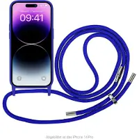 Artwizz HangOn Case Silicone + Charge (Apple iPhone 15 Pro Max), Coque pour téléphone portable, Bleu