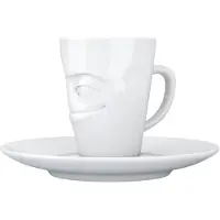 Fiftyeight Mug à espresso avec anse - espiègle blanc