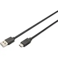 Digitus AK-300148-030-S Câble de connexion USB 2.0, USB-C - USB-A mâle, 3,0 m