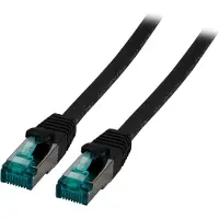 EFB Elektronik MK6001.50B RJ45 Patchkabel S/FTP, Cat.6A, LSZH, 50m, schwarz
