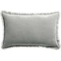 Vivaraise Housses de coussins FARA - Gris - 30x50 cm