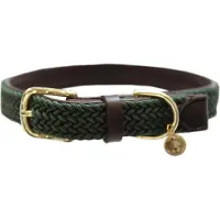 Kentucky Nylon Plaited Dog Collar Marron 44-54 cm