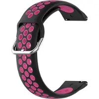 Cover-Discount 22mm Silicone Bracelet Sport perforé rose (22 mm, Silicone), Sangles de montre, Pink