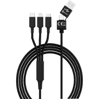 Smrter SMRTER_HYDRA_ULT_BK Hydra ULTRA 5in1 Nylon-Ladekabel, 120cm, black retail