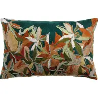 Vivaraise HOUSSE DE COUSSIN BRODE ALINA PETROLE