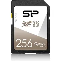 Silicon Power Superior Pro - Carte mémoire flash - 256 Go - Video Class V60 / UHS-II U3 / Class10 - SDXC UHS-II