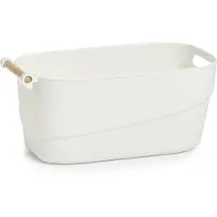 Zeller Organiseur de salle de bain, blanc Organiseur d'accessoires de salle de bain, 40 x 21,5 x 18 cm ,
