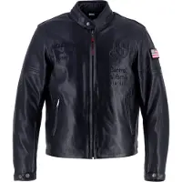 Helstons Veste en cuir de moto Nashville, noir, 4XL
