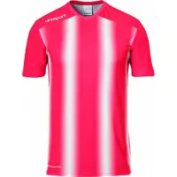 Uhlsport Stripe 2.0 Short Sleeve T-shirt Rouge,Blanc M Homme