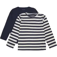 Minymo T-Shirt bleu / blanc naturel