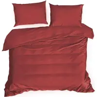 Eurofirany Garniture de lit NOVA3 rouge 220x200 cm SET de 3 PIECES : avec 2 taies d'oreiller 70x80 cm
