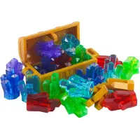 LEGO Bijoux Trésor 20 cristaux étincelants et 1 coffre au trésor doré - NOUVEAU ! Pièces 22x - Chaque mélange est composé individuellement