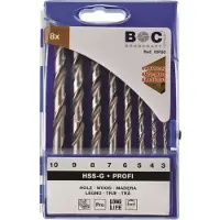 Bohrcraft 31101430005 Holzbohrer-Set HP50 Profi HSS-G / 4 - 5 - 6 - 8 - 10 mm / 5 Teile (4 - 5 - 6 - 8 - 10 mm)