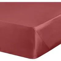 Eurofirany Glattes Blatt ohne Gummiband 160x210 cm aus Baumwollsatin rot 125 g/m2 Nova 160 x 210 cm (160 x 210 cm)