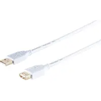Shiverpeaks S/CONN maximum connectivity Rallonge USB High Speed 2.0, A mâle vers A femelle, contacts dorés, USB 2.0, blanc, 3,0m (77123-W)