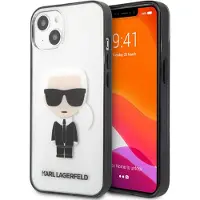 Karl Lagerfeld Cas (Apple iPhone 13 mini), Coque pour téléphone portable, Transparent