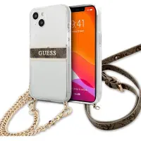 GUESS Guhcp13skc4gbgo Iphone 13 Mini 5.4 4g Strap Chain Phone Case Clair