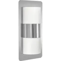 Eglo 98085 CISTIERNA E27 Applique murale/plafonnier d'extérieur Acier inoxydable Blanc IP44