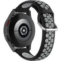 Cover-Discount 20mm Silicone Bracelet Sport perforé gris (20 mm, Silicone), Sangles de montre, Gris