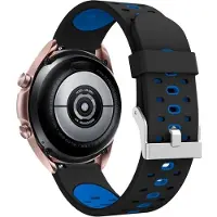 Cover-Discount 20mm Silicone Bracelet de remplacement BI-color bleu (20 mm, Silicone), Sangles de montre, Bleu