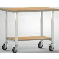 Klw-lutz Betriebseinrichtungen Établi L1000xP700xH840mm hêtre multiplex gris clair 1 étagère KLW-LUTZ BETR.