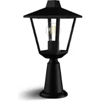 Philips Lampadaires / chemins lumineux Kinno, 25 W, E27, sans ampoule, Borne d'extérieur, Noir, Métal, IP44, Jardin, Terrasse, I
