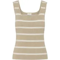 Kaffe Tops en tricot 'KAMorita' beige foncé / blanc
