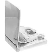 vidaXL Serre-livres 2 pcs Argent 12x15x18 cm Aluminium Chien