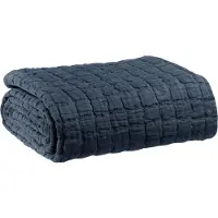 Vivaraise Plaid En Coton Swami 130 X 200 Cm Marine