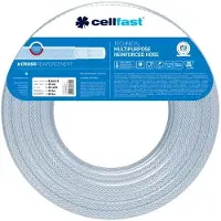 Cellfast 20-103 - Tuyau universel avec insert (PVC souple avec renfort textile à enfoncer, 8 x 2,5 mm, 50 m)