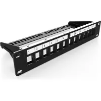 Digitus Panneau de patchs modulaire, 12-P, 10, Serveur : accessoires, Noir