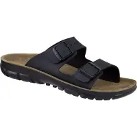 Birkenstock Hommes, Sandales, Bilbao Birko-Flor Normal, Noir, (46)