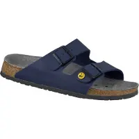 Birkenstock Hommes, Sandales, Arizona ESD Birko-Flor Normal, Bleu, (44)